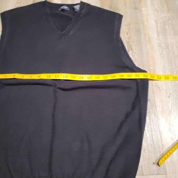 IZOD 100% Cotton V Neck Sweater Vest Shirt Men's Size Large - Picture 5 of 6